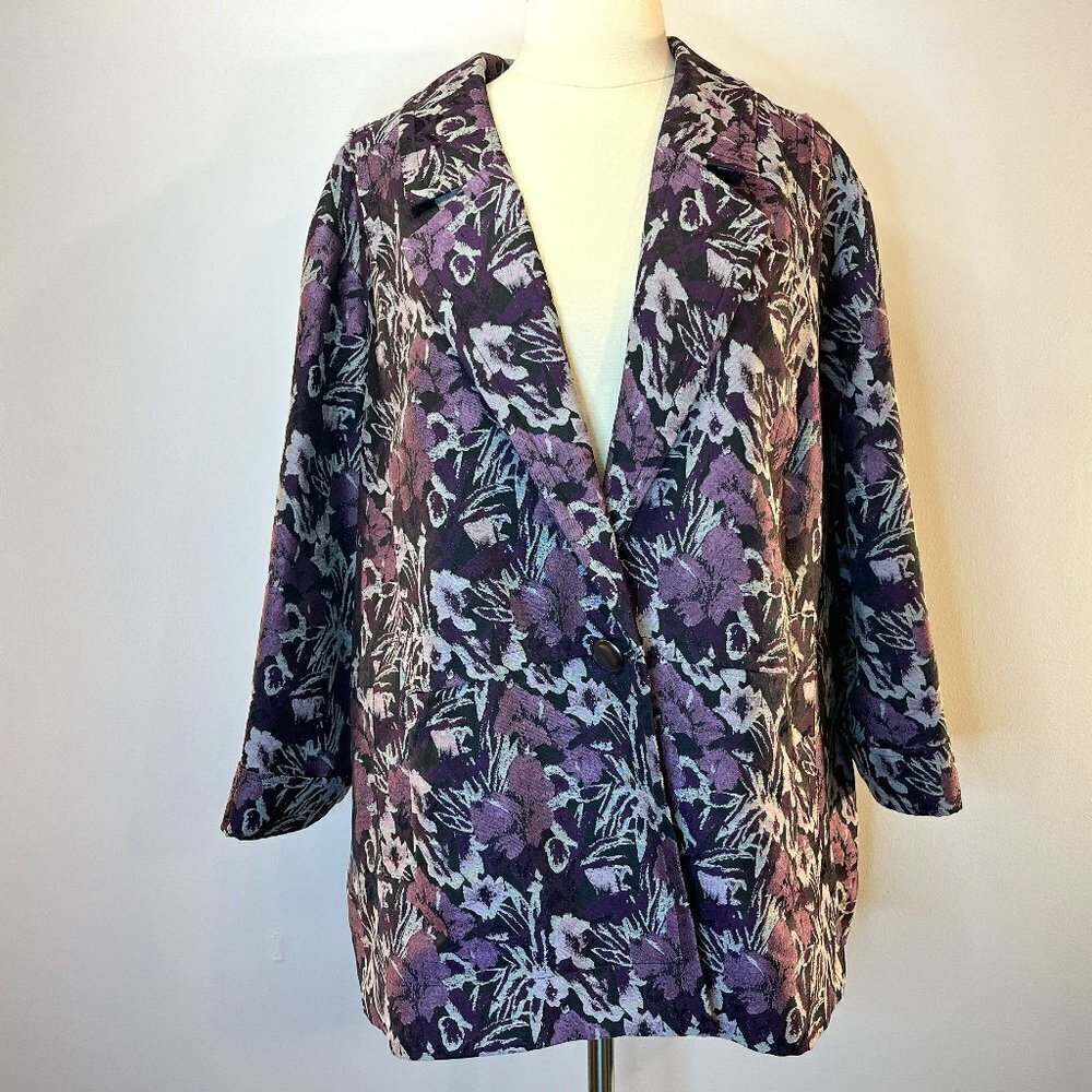 LANE BRYANT Women's Purple Blend One Button Jacket - Size 22/24 - NWT $99.95